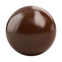 3D Rendering of a Chocolate Ball on Transparent Background png