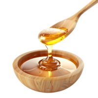 3D Rendering of a Honey in a Spoon on Transparent Background png