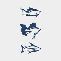 Fish abstract icon design logo template,Creative symbol of fishing club or online vector