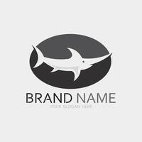 Fish and Fishing logo aquatic design animal illustration vector