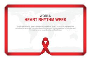 World Heart Rhythm Week background. vector