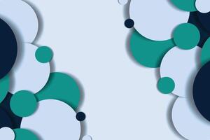 Circle overlapping layer background. vector