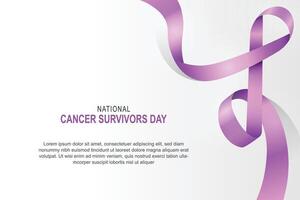 nacional cáncer supervivientes día antecedentes. vector