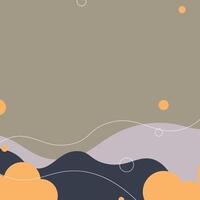 Abstract wave, cloud and circle background. vector