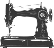 Silhouette sewing machine black color only vector