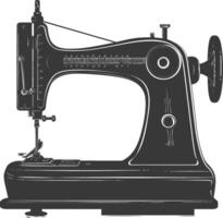 silueta de coser máquina negro color solamente vector