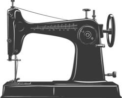 Silhouette sewing machine black color only vector