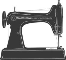 silueta de coser máquina negro color solamente vector