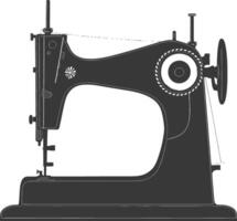 silueta de coser máquina negro color solamente vector