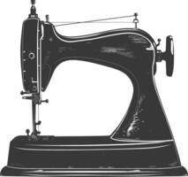 Silhouette sewing machine black color only vector