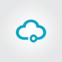 Cloud technology logo design template vector