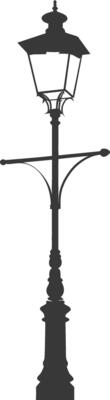 Silhouette Street Light black color only
