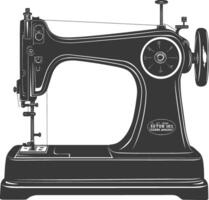 Silhouette sewing machine black color only vector