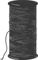 Silhouette Sewing thread roll black color only vector