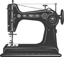 Silhouette sewing machine black color only vector