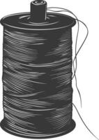 Silhouette Sewing thread roll black color only vector