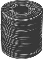 Silhouette Sewing thread roll black color only vector