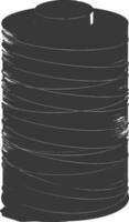 Silhouette Sewing thread roll black color only vector