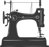 Silhouette sewing machine black color only vector