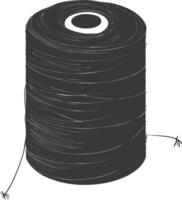 Silhouette Sewing thread roll black color only vector