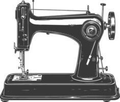 Silhouette sewing machine black color only vector