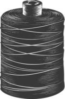 Silhouette Sewing thread roll black color only vector