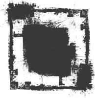 silueta plantilla marco sucio textura rectángulo frontera negro color solamente vector