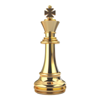 3D Rendering of a King Chess on Transparent Background png