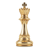 3d tolkning av en kung schack på transparent bakgrund png