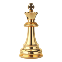 3D Rendering of a King Chess on Transparent Background png