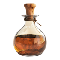 3D Rendering of a Magic Potion Bottle on Transparent Background png