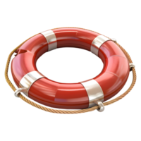 3D Rendering of a Lifebuoy on Transparent Background png