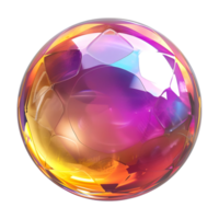 3D Rendering of a Gemstone Button Luxury on Transparent Background png