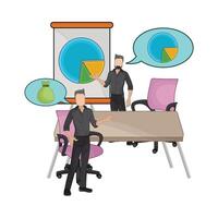 ilustración de reunión de negocios vector