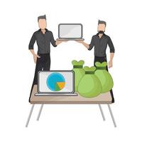 illustration of business partner vector