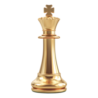 3d representación de un Rey ajedrez en transparente antecedentes png