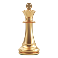 3D Rendering of a King Chess on Transparent Background png