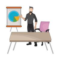 illustration of businessman presentation vector