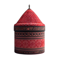 3D Rendering of a Turkish Muslim Cap on Transparent Background png