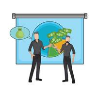 illustration of business presentation vector