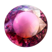 3d representación de un piedra preciosa botón lujo en transparente antecedentes png