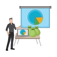 illustration of business presentation vector