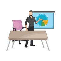 illustration of business presentation vector