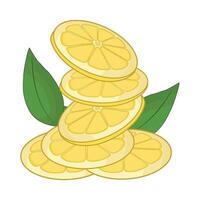 illustration of lemon slice vector