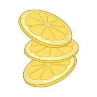 illustration of lemon slice vector