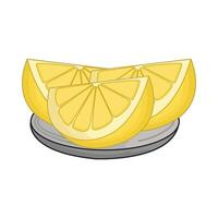 ilustración de limón rebanada vector
