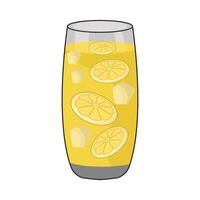 ilustración de limón jugo vector