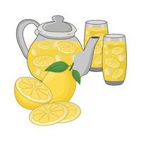 illustration of lemon juice vector