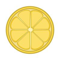 ilustración de limón rebanada vector