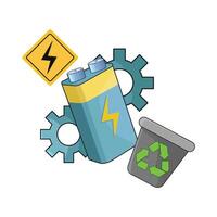 illustration of battery vector